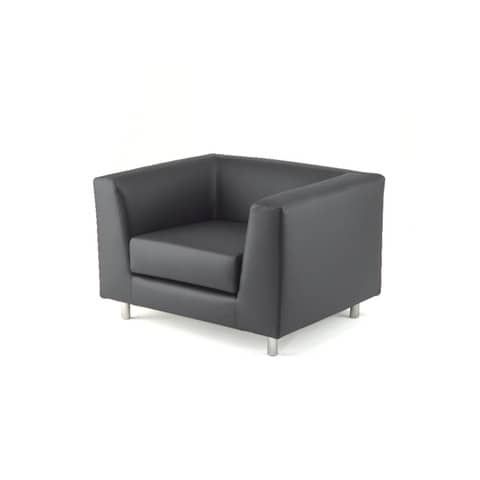 Divano attesa a 1 posto Unisit Quad QD1 schienale fisso - rivestimento tessuto …
