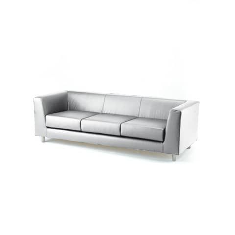 Divano attesa a 3 posti Unisit Quad QD3 schienale fisso - rivestimento tessuto …