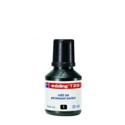 EDDING T25 RICARICA PER MARCATORE PERMANENTE FLACONE DA 30 ML NERO CONF 10 Pz.