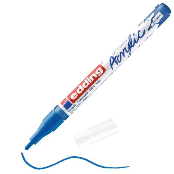Edding 5300 acrylic marker fine, Blu, Blu, Fine, 1 mm, 2 mm, Inchiostro a base …