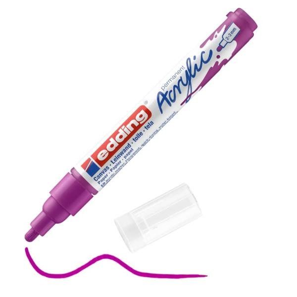 Edding 5300 acrylic marker fine, Viola, Bacca, Medio, 2 mm, 3 mm, Inchiostro a …