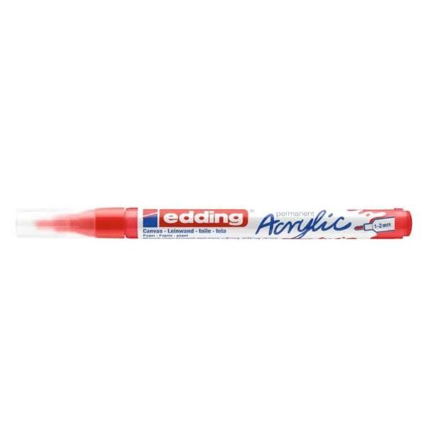 Edding 5300, Rosso, Tipo di punta, Plastica, 1 mm, 2 mm, Inchiostro a base di a…