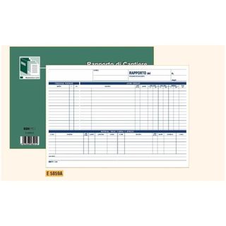 Edipro - Blocco rendiconto di costruzione - 50 fogli - 297 x 220 mm - duplicato…