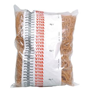 Elastici ad anello - diametro 7 cm - 1 kg - caucciù - avana - Viva