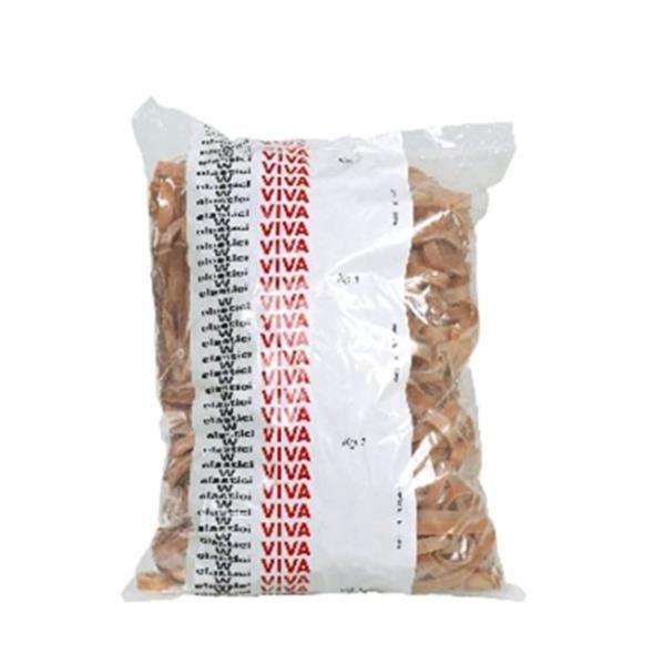 Elastici fettuccia - diametro 12 x 0,5 cm - 1 kg - caucciù - avana - Viva