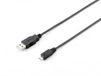EQUIP 128523 CAVO USB 2.0 DA USB-A A MICRO-USB MASCHIO/MASCHIO 1.8 MT NERO
