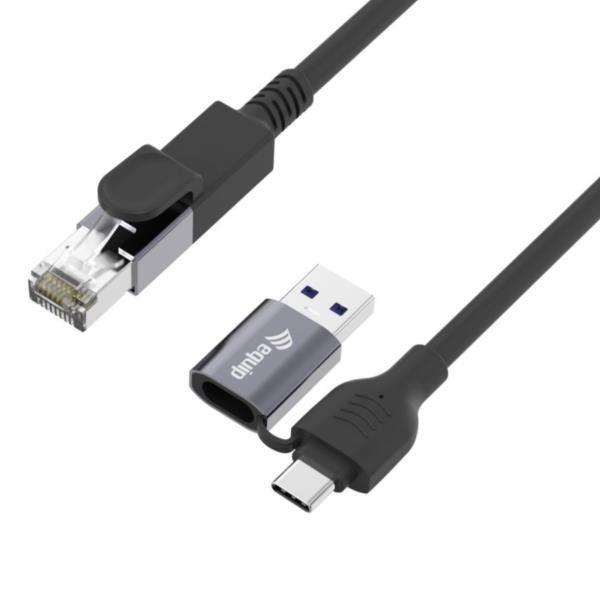 EQUIP 2 IN 1 USB-C+A TO RJ45 GIGABIT 3M