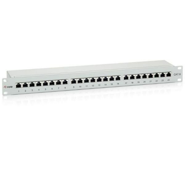 EQUIP 24-PORTS CAT.6 SHIELDED PATCH PANEL