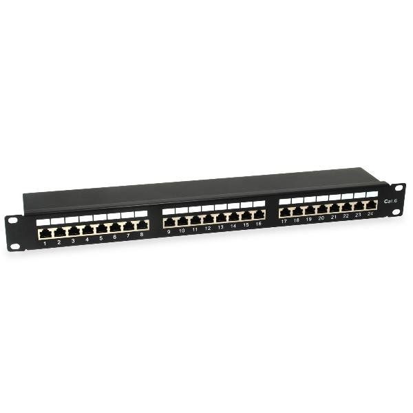 EQUIP 24-PORTS CAT.6 SHIELDED PATCH PANEL