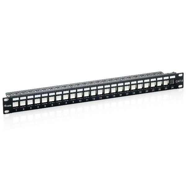 EQUIP CAT.6 PANEL FOR 24 KEYSTONE JACKS