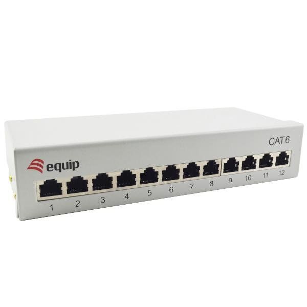 EQUIP CAT.6 PATCH PANEL 12-PORT DESKTOP