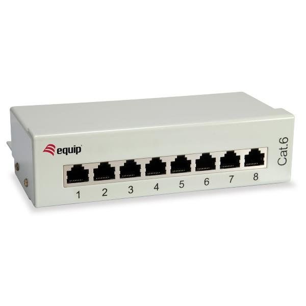 EQUIP CAT.6 PATCH PANEL 8-PORT DESKTOP
