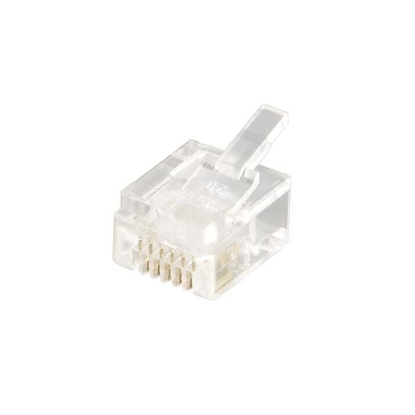 EQUIP MODULAR PLUG RJ12 6P6C (6U ) UNSHIE